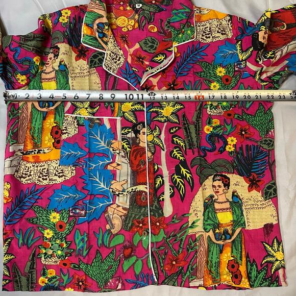 Vibrant Multicolor Pajama Top - Picture 6 of 8